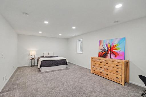Oversized 5th bedroom in lower level