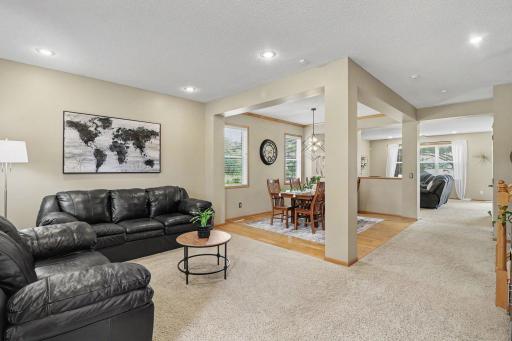 Entry view towards formal dining room