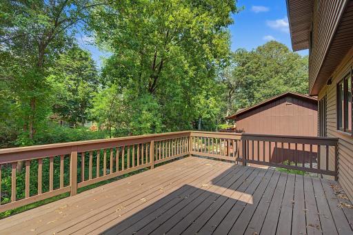 Back deck off dining / kitchen area main floor