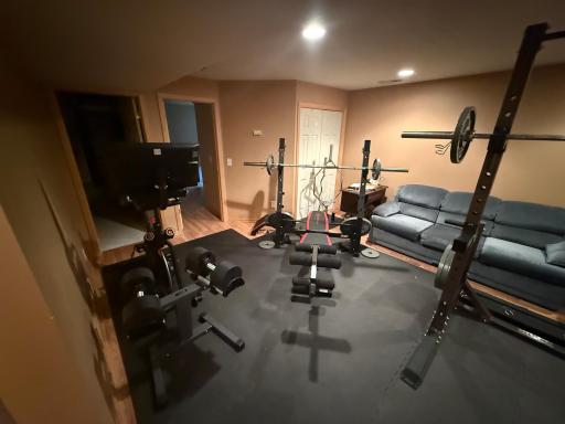 Lower Level Family Room used as a Gym