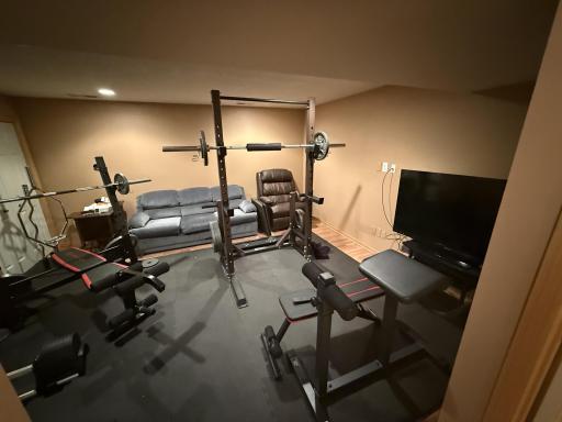 Lower Level Family Room used as a Gym