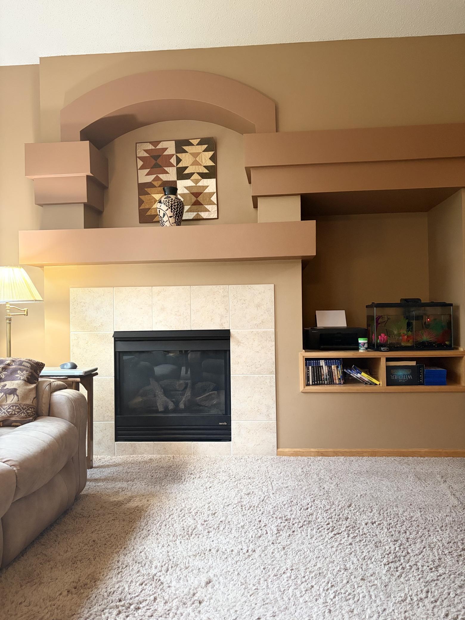 Custom Built in fire place and surround