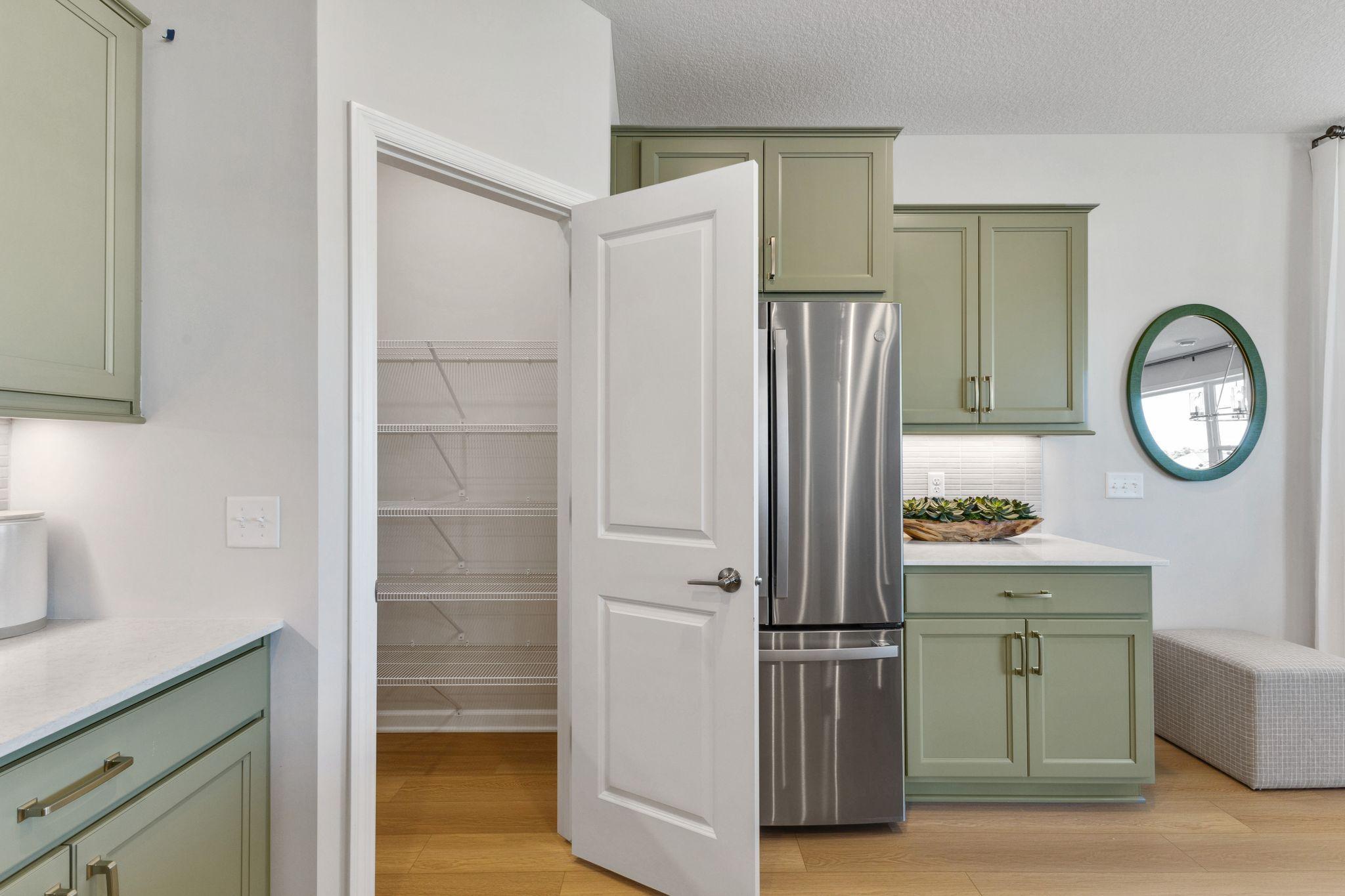Corner pantry ensures you have plenty of storage!