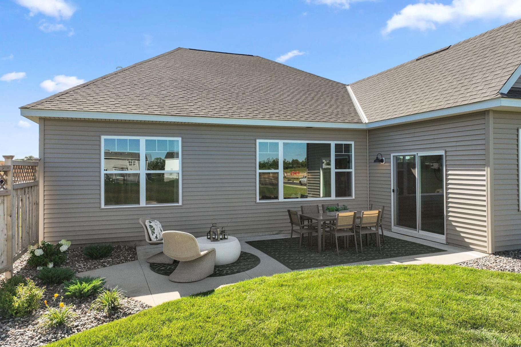 Our villa homes include irrigation, sod, and landscaping - all of which are maintained by the HOA so you can 'lock and leave' any time you like!
