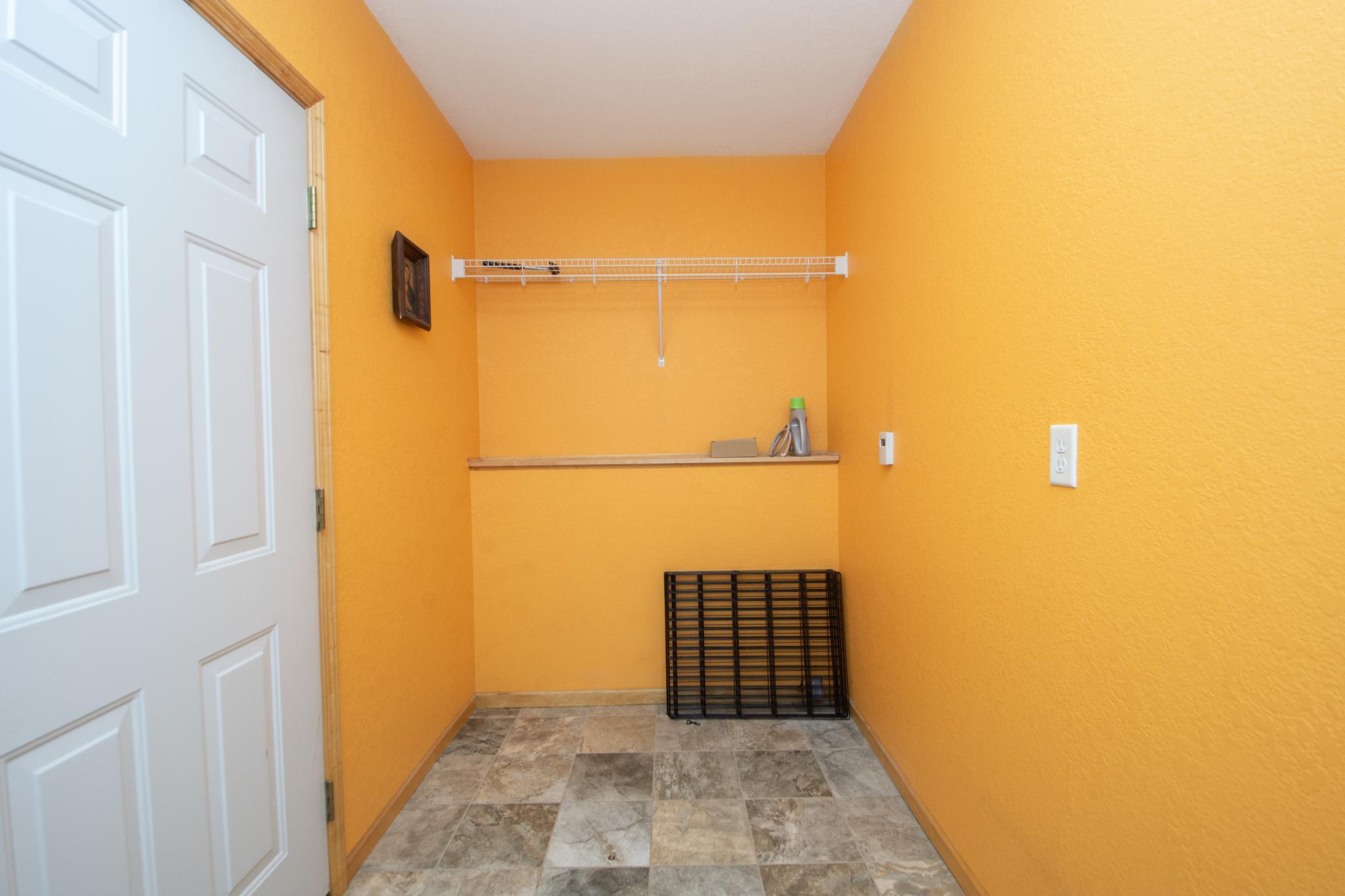 storage/utility- in floor heat