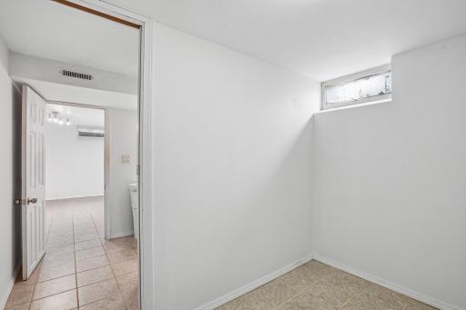 Lower level Walk-in closet