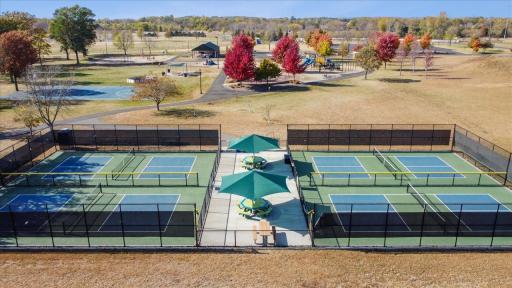 Close to a beautiful park with pickleball courts!