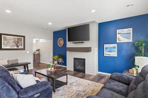 Another look at the living room fireplace.
