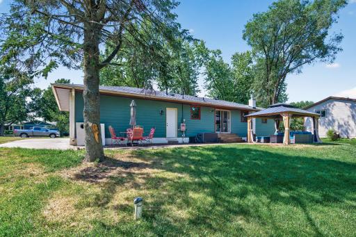 Home sits on very private nearly half acre that feels much larger