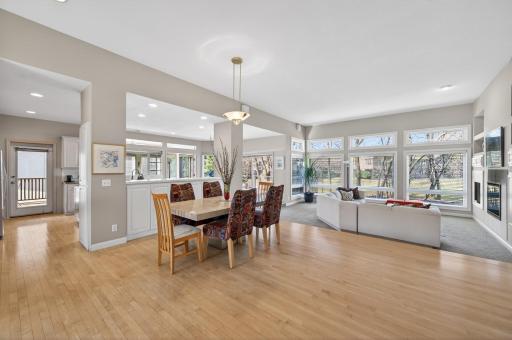 Formal dining room is open to the living room
