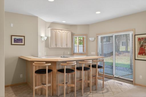 Enjoy entertaining at the lower level wetbar