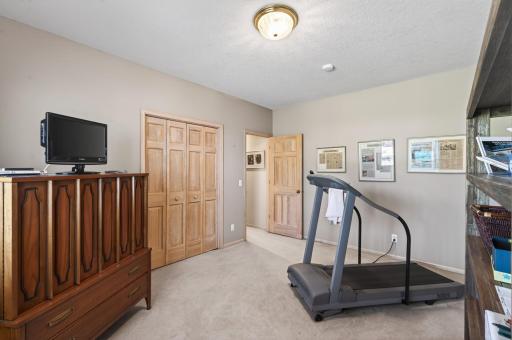 Lower level bedroom 5 - currently used as a workout room