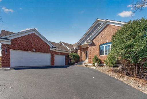 Large 3-car garage with additional storage space!