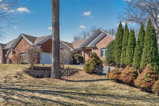 Another view of the horseshoe shaped driveway