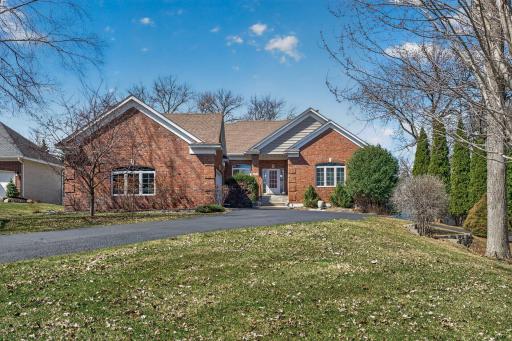 This home offers a horseshoe shaped driveway