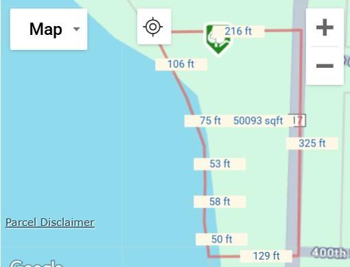 lake lot dimensions