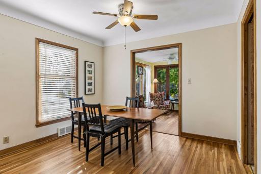 Dining room opens to the four season porch