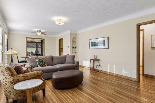 Living room with gorgeous hardwood floors