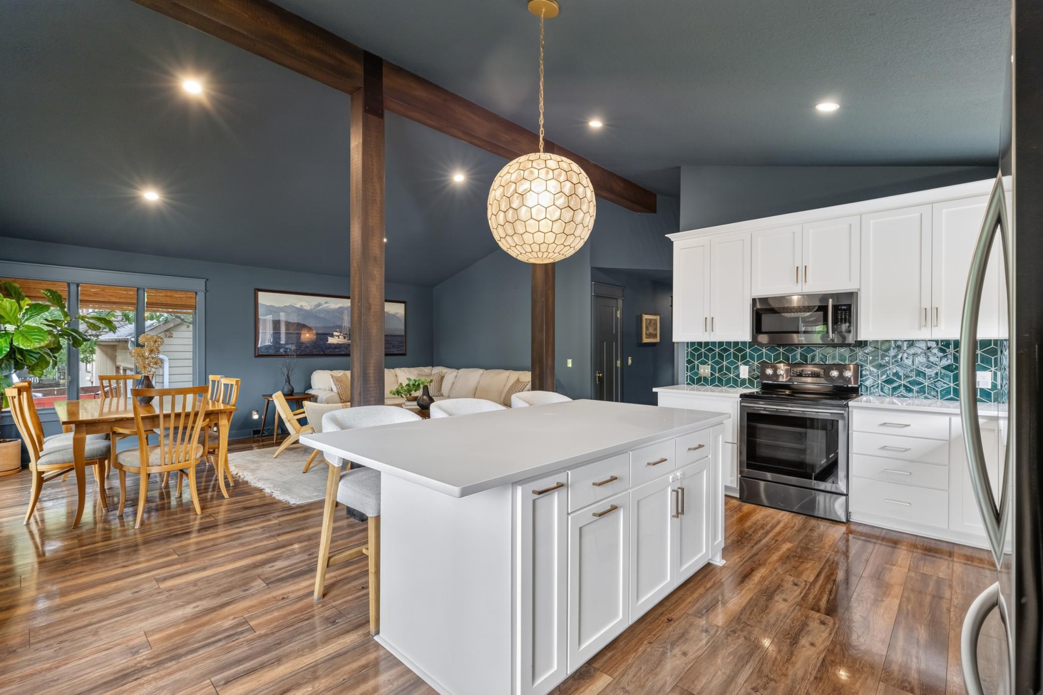 Kitchen is open to both the Dining Area and Living Room