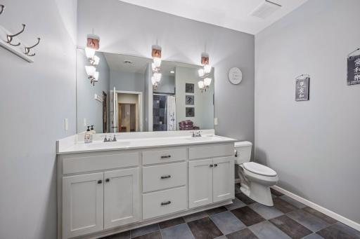 3/4 lower level bathroom