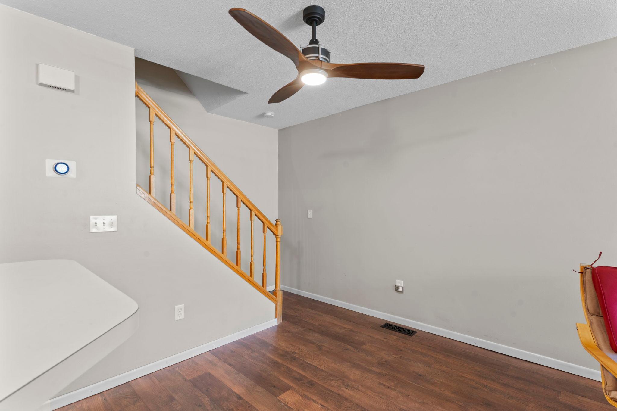 Dining area convenient to kitchen and living room.