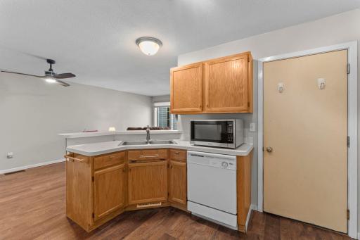 Plenty of counter space and cupboard space.
