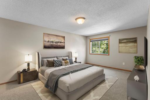 Owners bedroom virtually staged