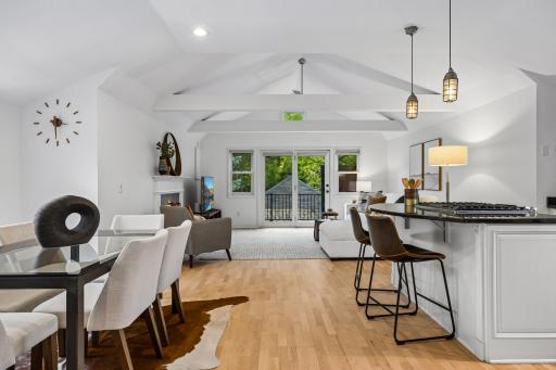 Open-concept seamlessly connects to all living spaces.