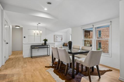 Open dining area with plenty of space for everyday meals and entertaining.