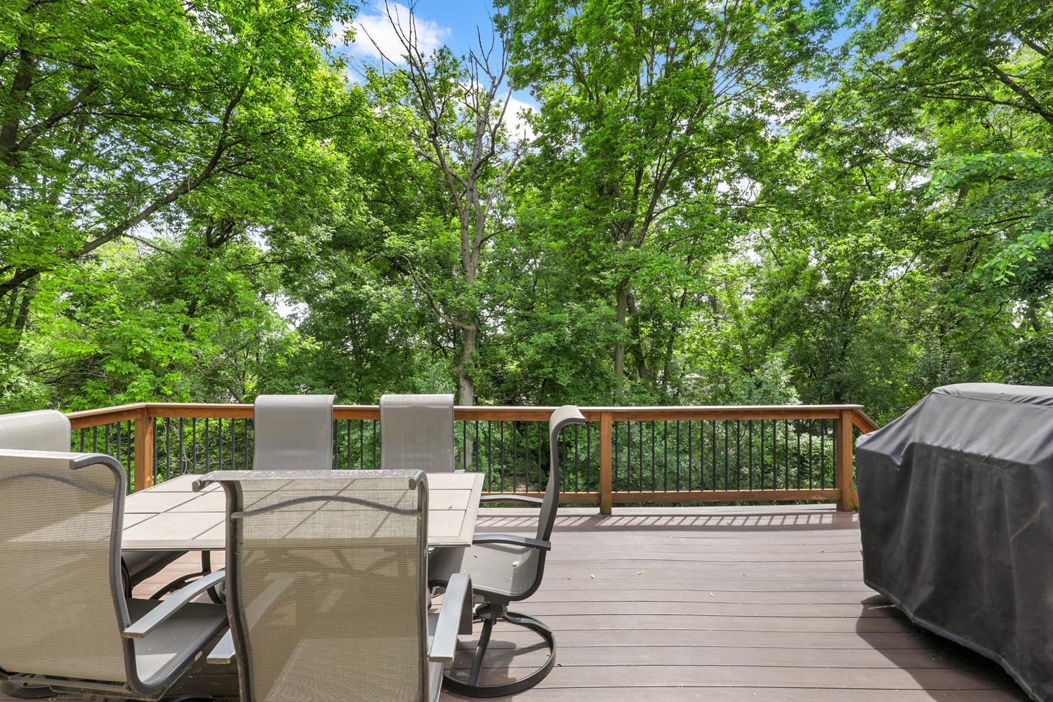 Beautiful no maintenance deck off of kitchen area