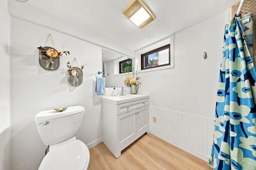 Lower-level bathroom