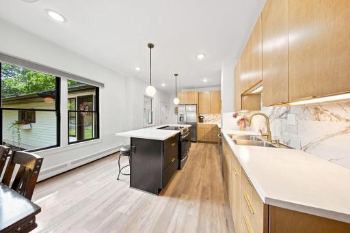 Kitchen windows with abundant natural light