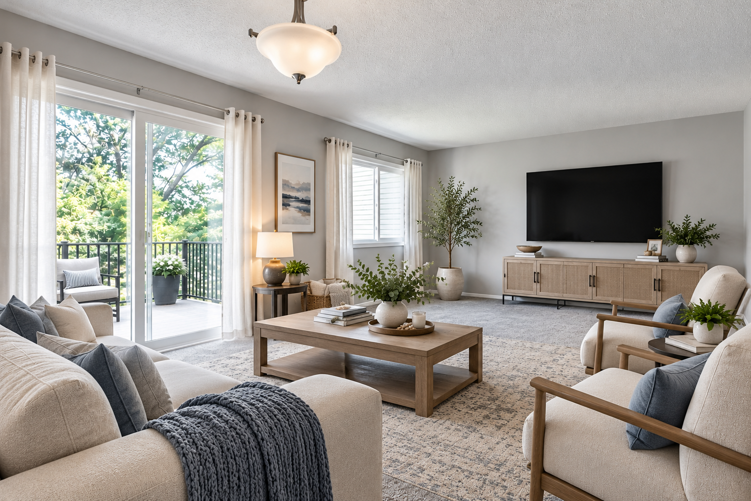 Virtually Staged Main Level Living Room