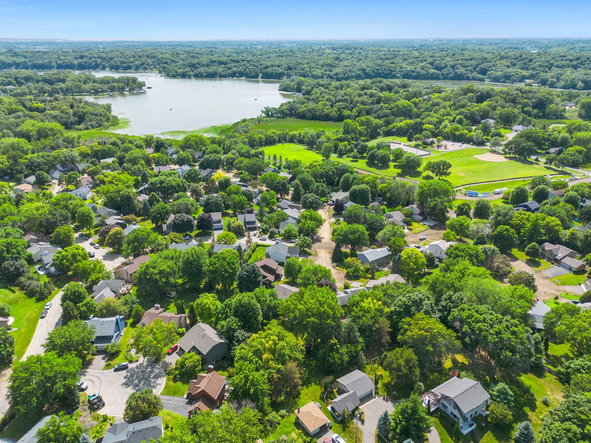 Lotus Lake is within walking distance