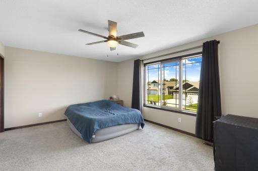 Primary suite with walk in closet and private bathroom!