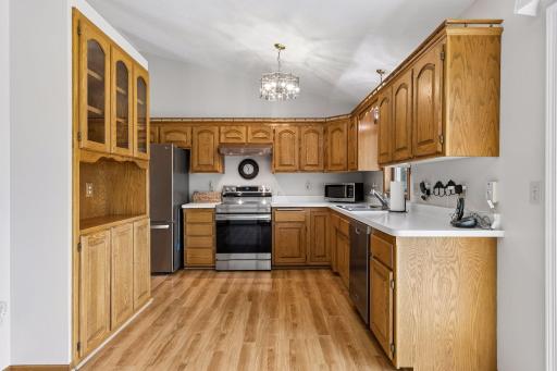 Stainless appliances in kitchen