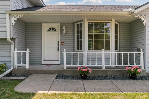 Charming front entry with porch