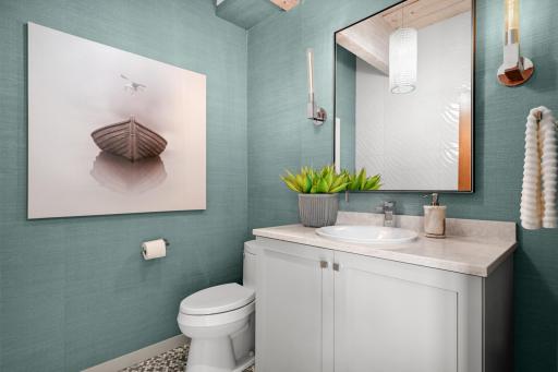 Main Floor Guest Bath - Tastefully Updated & Decorated.