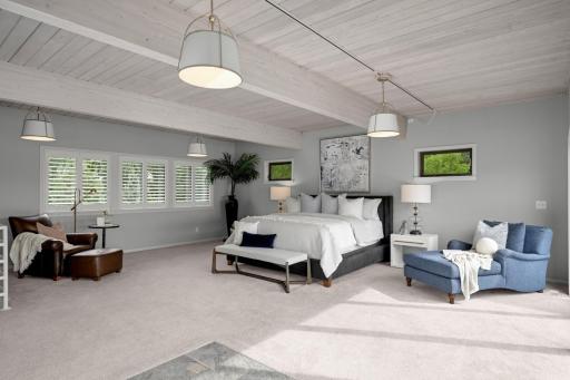 Amazing Primary Suite...! Beamed & Wood Ceilings. Custom Lighting & More!