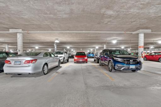 Reserved garage parking space