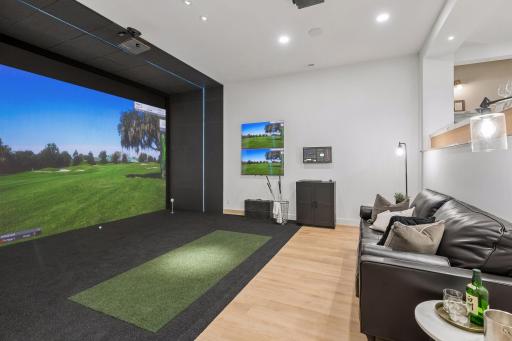 Equipped with the latest in Trackman simulator technology