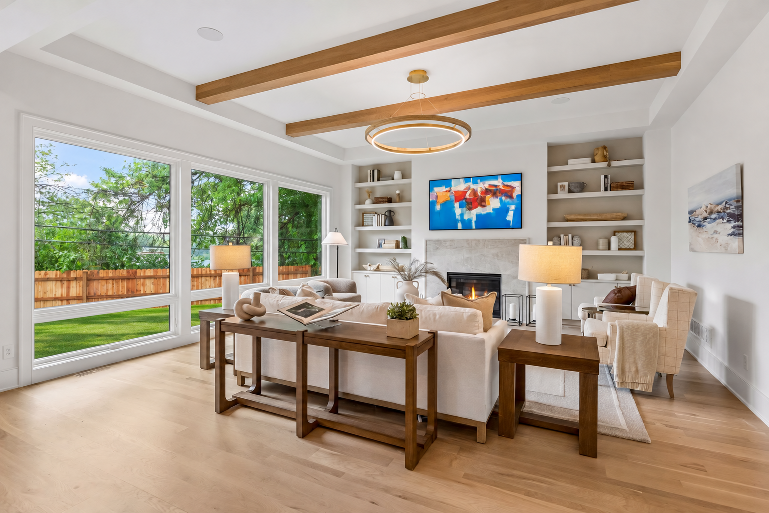 Sunlit living room