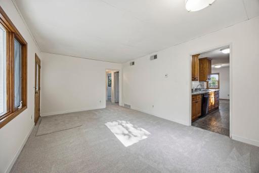Updated kitchen to the right and bedrooms forward.