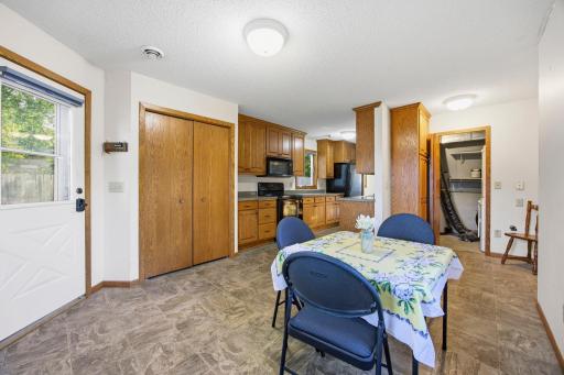 Nice closet if you enter from the garage into the beautiful kitchen. Front entry also has a closet.