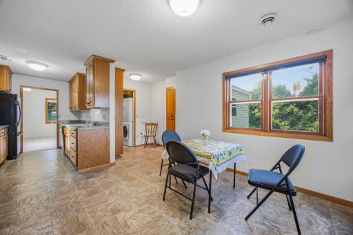Kitchen with main level laundry.