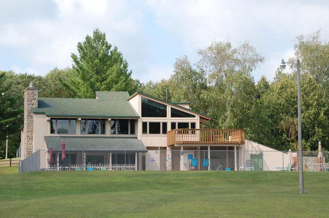 Back view of clubhouse