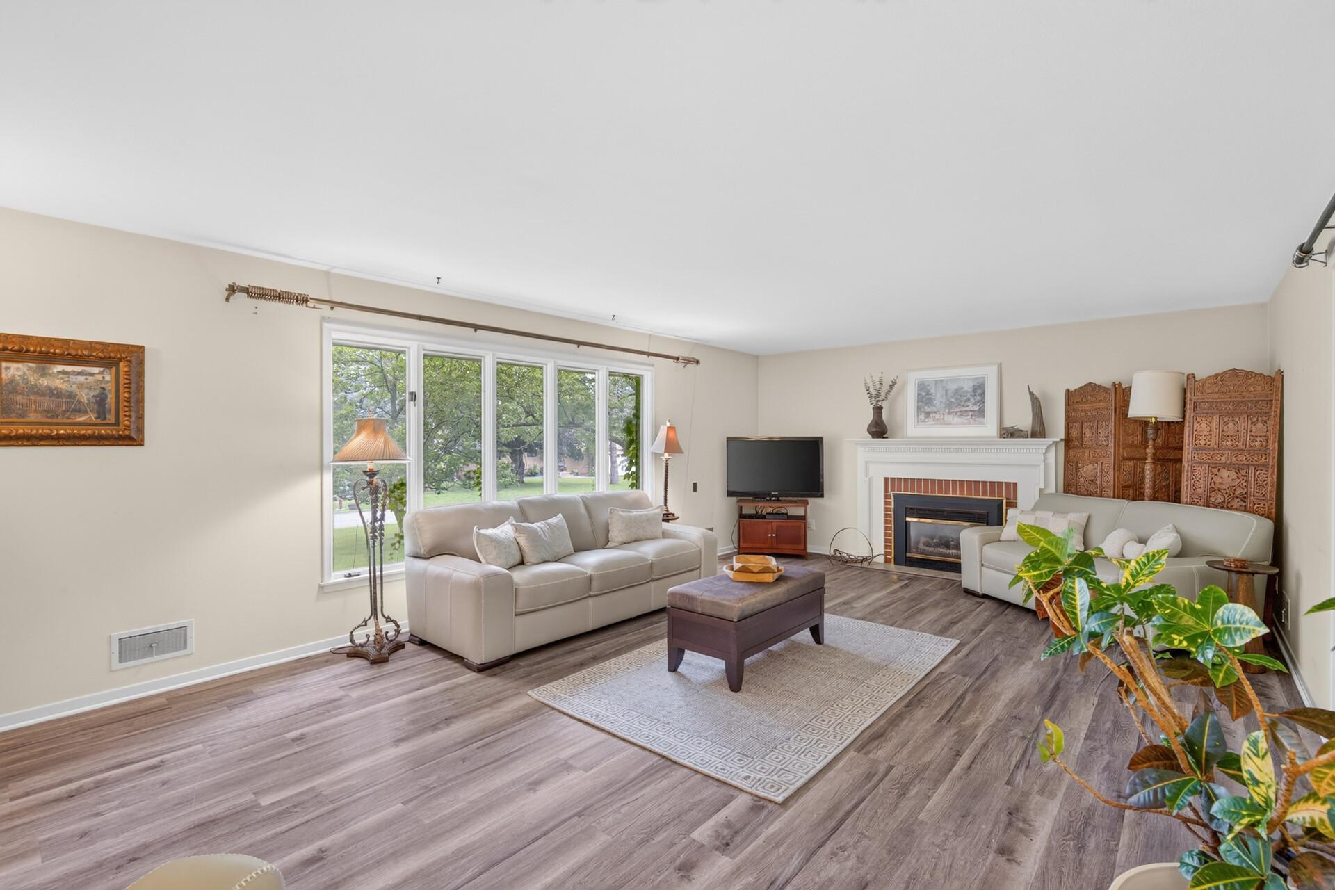 Huge living room with great natural light