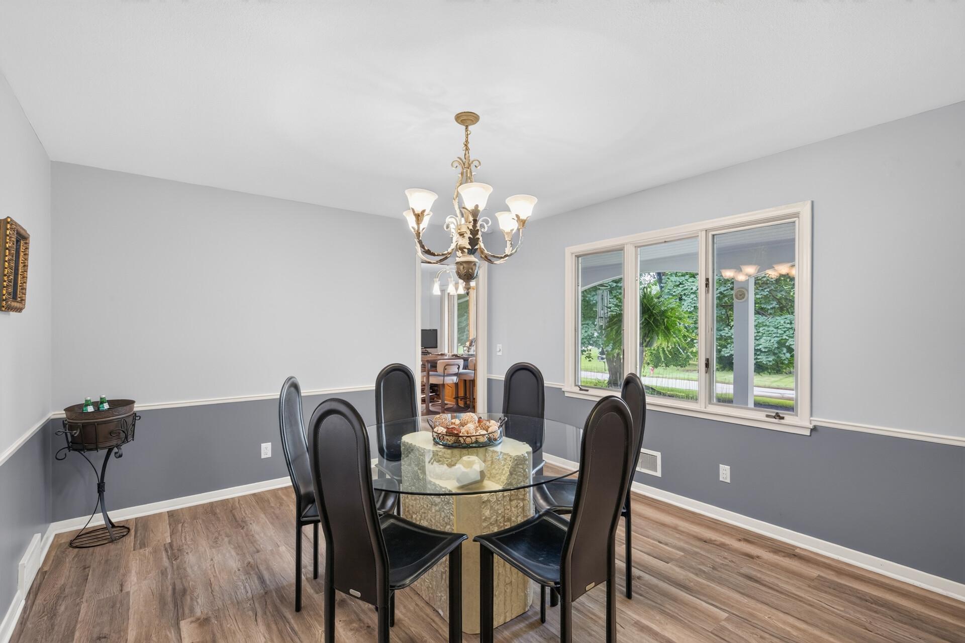 Generously sized dining room will accommodate all your family and entertaining needs