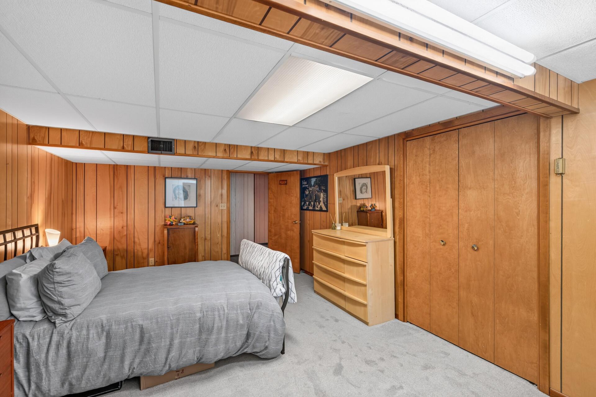 Beautiful paneling and large walk-in closet in bedroom #3