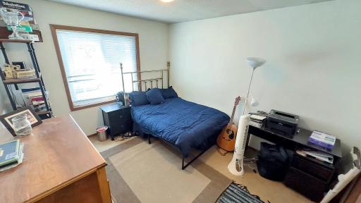 One of three bedrooms on each level.